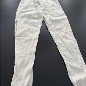 Vince women’s linen Cream Cargo Pants